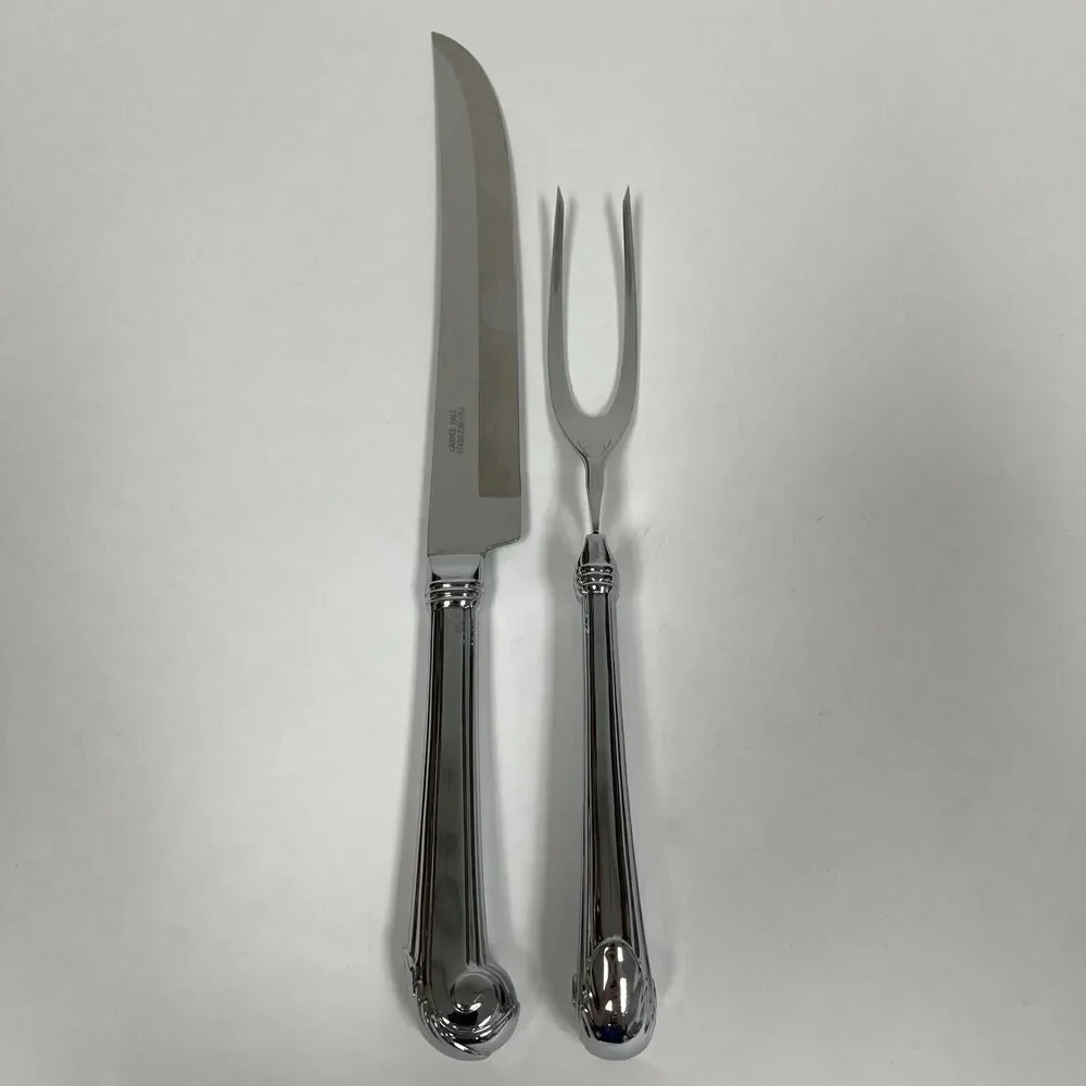 Carvel Hall by Towle Silver Carving Knife Fork Pistol Handle George Washington‎
